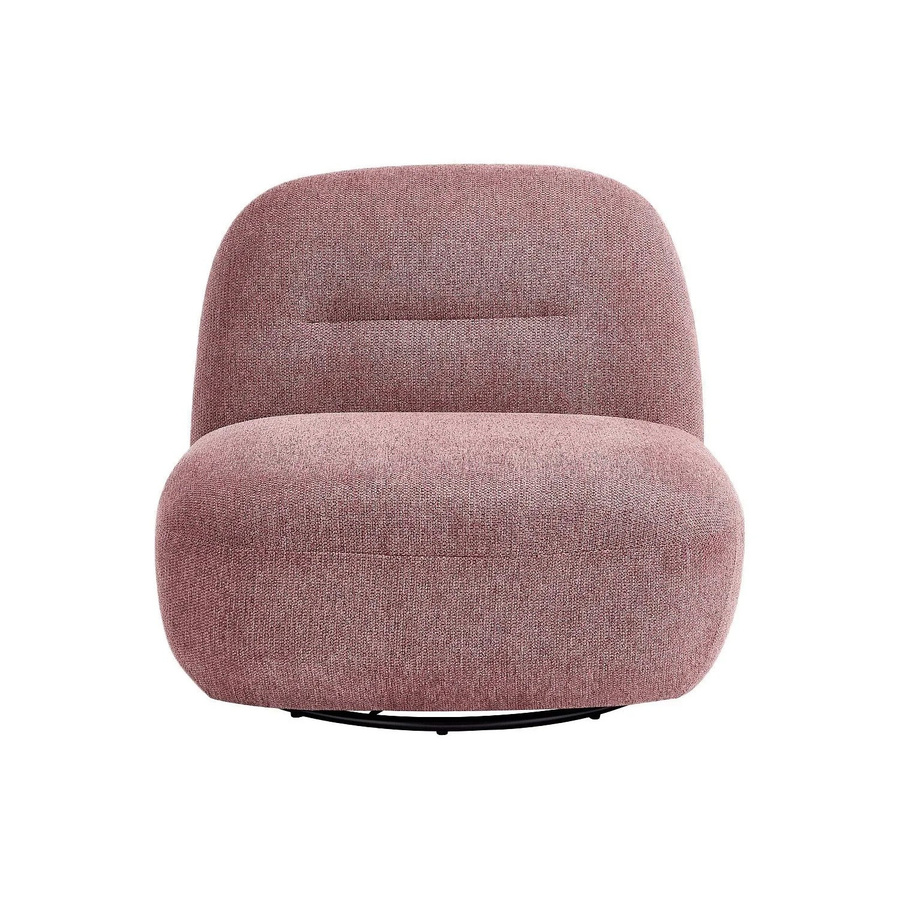 Vente-unique Sessel Pozeti mit gerader Rückenlehne in Rosa, Stoff und Metallgestell, Höhe: 82 cm - Bild 2
