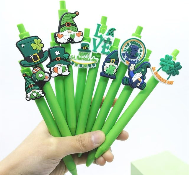 10 Stück St. Patrick's Day Kugelschreiber in Grün und Multicolour für Erwachsene - Bild 1