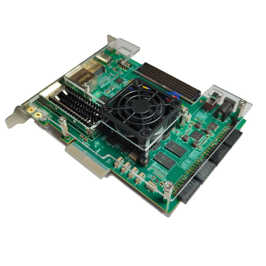 KU5P FPGA Entwicklungsboard mit XCKU5P, FMC HPC, QSFP28 100G optischem Port und PCIe 3.0 in Grün - Bild 2