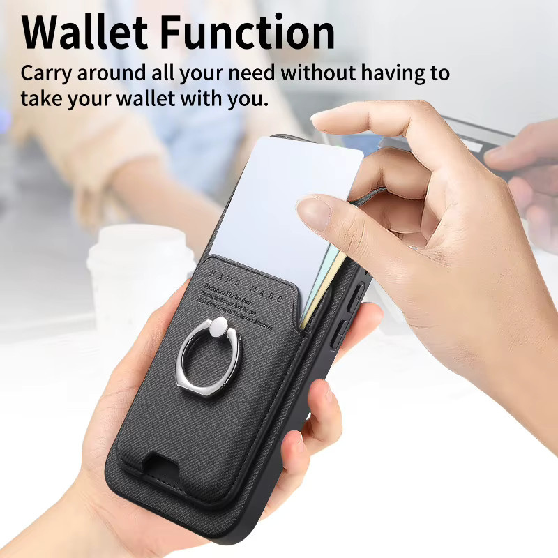Samsung 2-in-1 Anti-Rutsch-Geldbörsenhülle mit magnetischem Kartenhalter für Galaxy S27 S26 S25 S24 S23 S22 Ultra Plus FE Edge in Schwarz - Bild 3