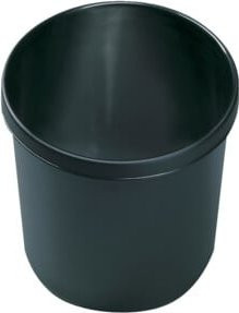 Helit Papierkorb aus Kunststoff, Schwarz, Volumen: 18 l, Durchmesser: 32 cm - Bild 1