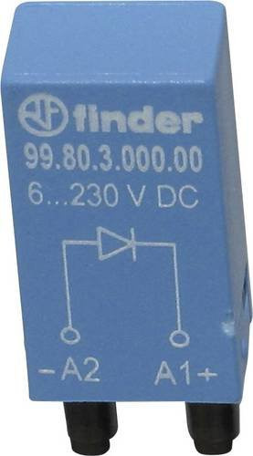 Finder Steckmodul mit Freilaufdiode ohne LED 99.80.3.000.00 passend für Relais 94.54.1, 94.84.3 und 95.85.3 in Blau - Bild 1