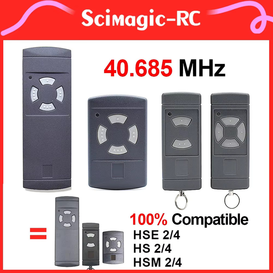 Scimagic-RC Klon-Garagentor-Fernbedienung in Grau für 40,685 MHz HSE2 HS2 HS4 HSM2 HSM4 HSE4 Toröffner - Bild 2