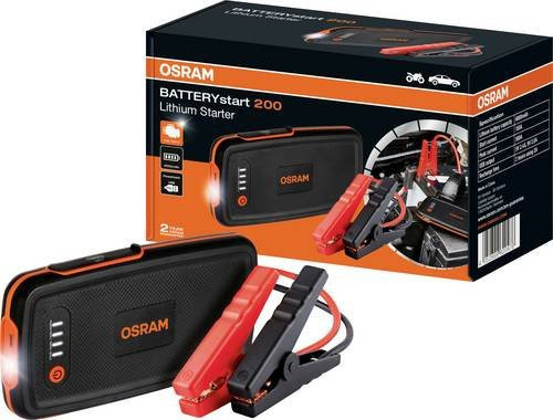 Osram BATTERYstart 200 OBSL200 Schnellstartsystem in Schwarz mit 150A Starthilfestrom und USB-Steckdose - Bild 1