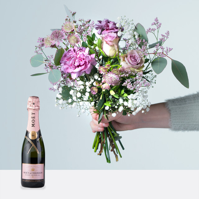 BLUME2000 Bouquet Moet Rosé Champagner Multicolour - Bild 1