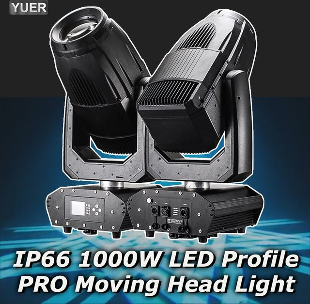 Yuer LED Moving Head Spot 1000W mit CMY CTO Zoom und IP66 Wasserdichtigkeit in Schwarz - Bild 1