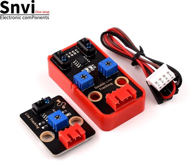 Snvi TCRT5000 Linienverfolgungs-Sensormodul Infrarot IR Rotlicht-Platine für Arduino mit Einzel- und Doppelkanal sowie 3-Pin und 4-Pin Kabel - Bild 1