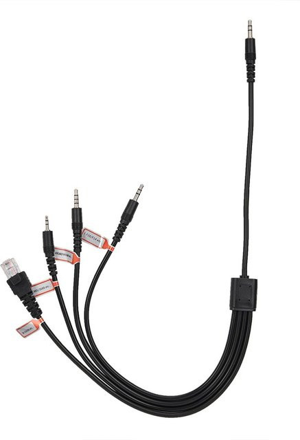 8 in 1 USB Programmierkabel für Motorola und Icom Funkgeräte, Schwarz, Länge: 150 cm - Bild 1