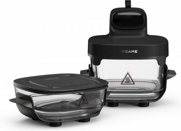 KATOMIX Heißluftfritteuse PT60 Dual Zone in Schwarz mit Glaselementen - Bild 1