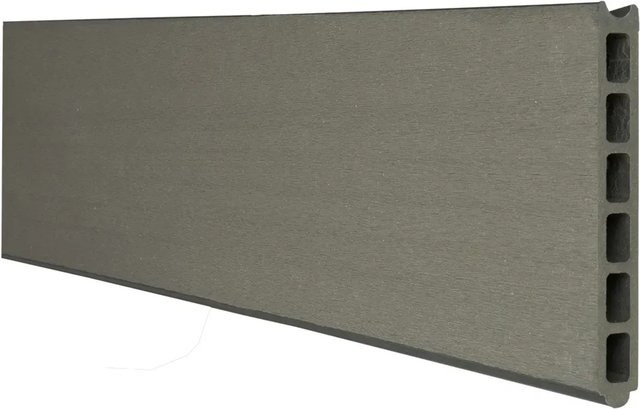 GroJa Solid Einzelprofil Steckzaun aus BPC in Grau, Höhe: 180 cm, Breite: 15 cm - Bild 1