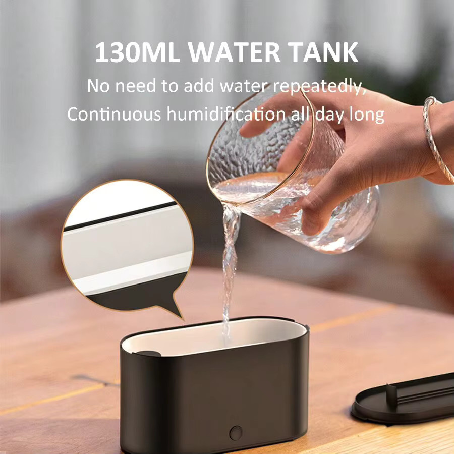 HAOYUNMA Mini-Aroma-Diffusor mit bunten Lichtern, USB-betriebener Luftbefeuchter für ätherische Öle in Weiß und Multicolour - Bild 6