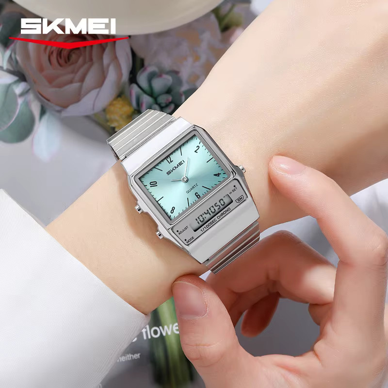 SKMEI Chronograph Armbanduhr, Quarz, Edelstahl, Unisex - Bild 2