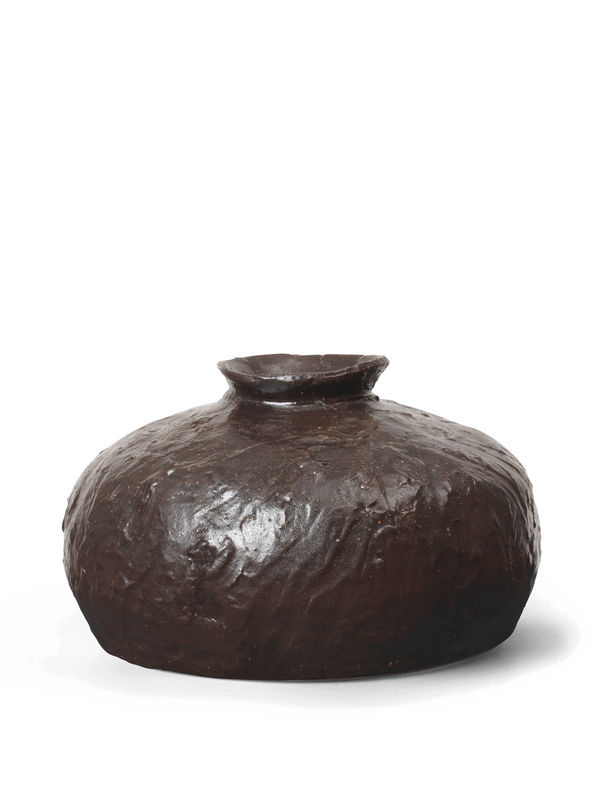 Ferm Living Doro Vase aus Keramik in Braun für Schnittblumen und Dekoration - Bild 3