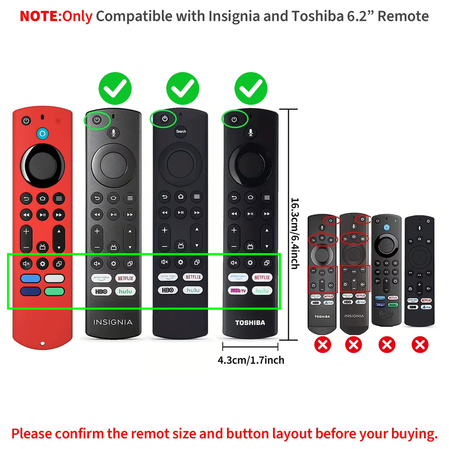Fernbedienungsabdeckung für Fire TV Stick 4K Max der zweiten Generation, kompatibel mit Toshiba und Insignia, Modell NS-RCFNA-21, in Schwarz oder Blau - Bild 2