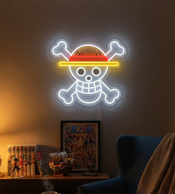 Bandai One Piece Luffy Acryl Neon LED Licht Multicolor Kunstwerk für Dekoration - Bild 1