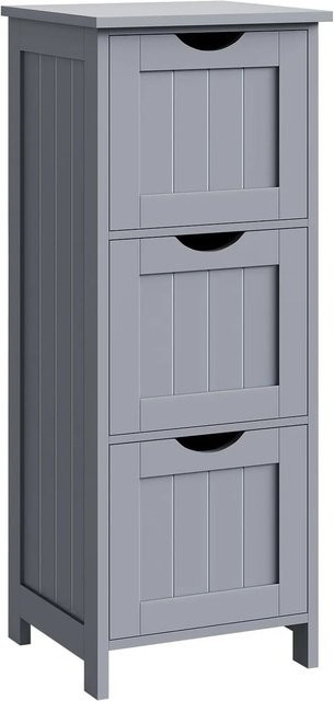 WOLTU Badezimmerschrank als Kommode mit 3 Schubladen, Mehrzweckschrank modern, B/T/H: 32 x 30 x 81 cm - Bild 1