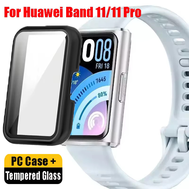 Huawei Band 11 Pro 10 9 8 Displayschutz mit gehärtetem Glas und transparenter PC-Hülle - Bild 5