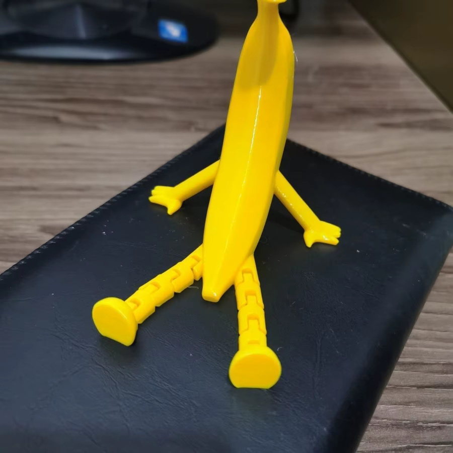 RBXC Banana Man Figur in Gelb, 3D-gedruckter beweglicher Schreibtischbegleiter aus Kunststoff für den Schreibtisch - Bild 4