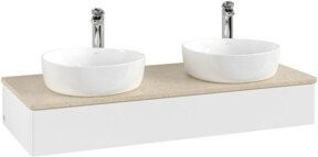 V&B Antao Waschtischunterschrank mit LED-Beleuchtung, Wandmontage, Weiß lackiert, B: 120 cm, H: 19 cm, T: 50 cm - Bild 1