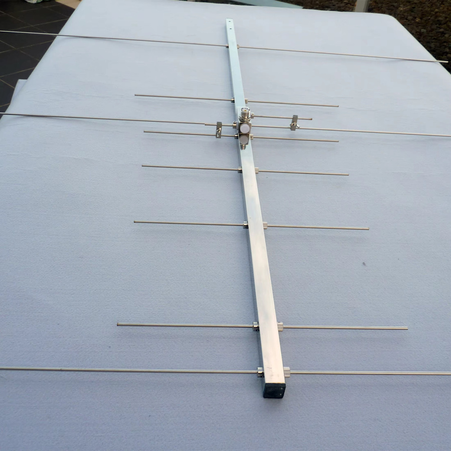 SignalPlus Dualband-Yagi-Antenne für Amateurfunk 2m 70cm VHF UHF, Hochleistungs-8-Elemente-Außenantenne in Silber - Bild 2