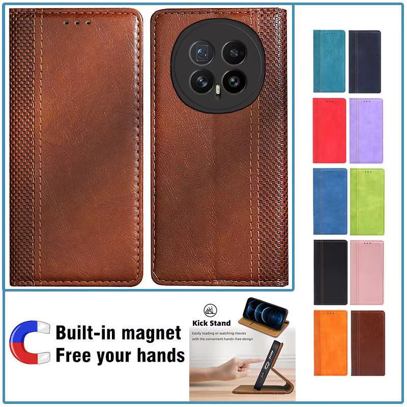 Leder Etui Flip-Book-Holster für Honor Magic8 Pro, Magic 8 Lite und Magic8 Pro Air in Grün - Bild 2