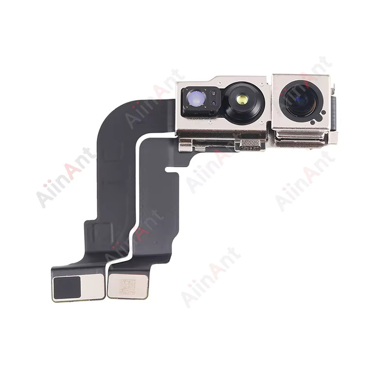 Näherungssensor und Frontkamera Flexkabel für Apple iPhone 12 13 14 15 Pro Max Plus Mini in Schwarz ohne Face ID inklusive Aufkleber - Bild 1