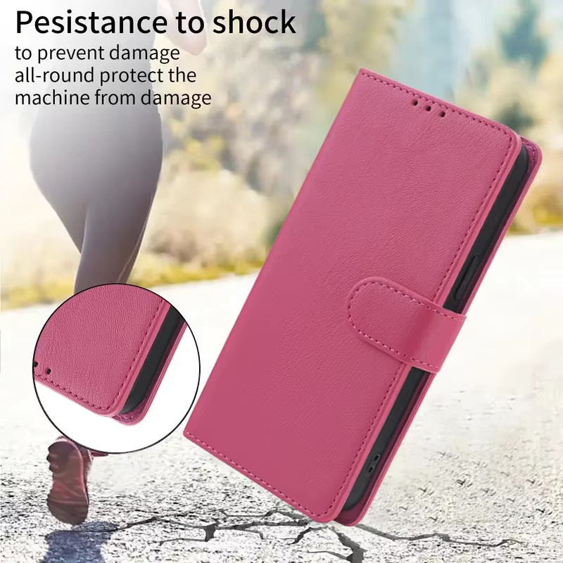 Magnetische PU-Leder-Handyhülle für Samsung Galaxy S26 S25 S24 S23 S22 S21 Plus Ultra FE Edge 5G in Schwarz - Bild 4