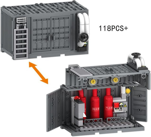 HYMILENARIO Militär Container Waffenboxen, Baustein Figur Zubehör, ab 14 Jahren - Bild 1
