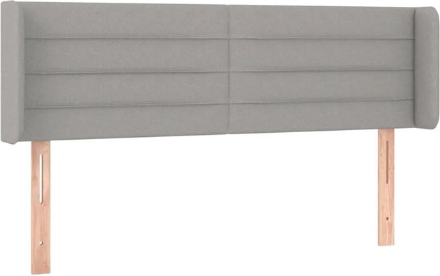 vidaXL LED Kopfteil Modern Hellgrau mit USB-Ladeport und integrierter Beleuchtung B: 147 cm, T: 16 cm, H: 78-88 cm - Bild 1