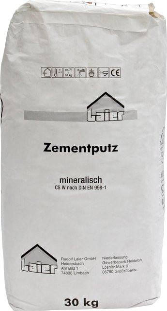 Laier Zementputz PT-3 cs4 in Weiß, 30 kg - Bild 1