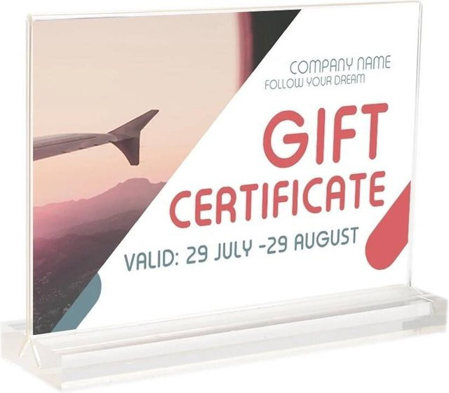 Loripos 4er-Set Acryl Labelhalter A6 in Transparent für Schreibtisch, Restaurant und Hotel - Bild 1