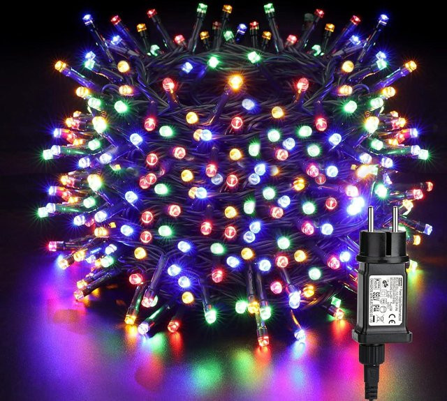 MALITAI LED-Lichterkette für den Außenbereich in Blau, wasserdicht IP65, mit 8 Modi für Garten, Hochzeit und Weihnachtsdekoration - Bild 1