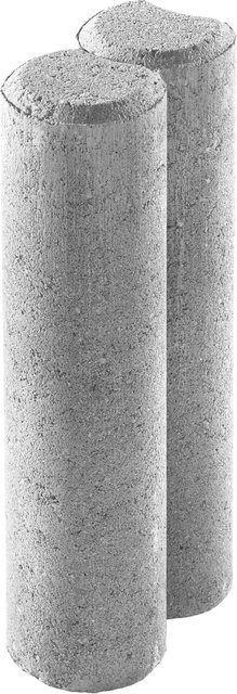 Kann Rundpalisaden 2er-Set aus Beton in Grau, B/T/H: 25 x 10 x 6 cm - Bild 1