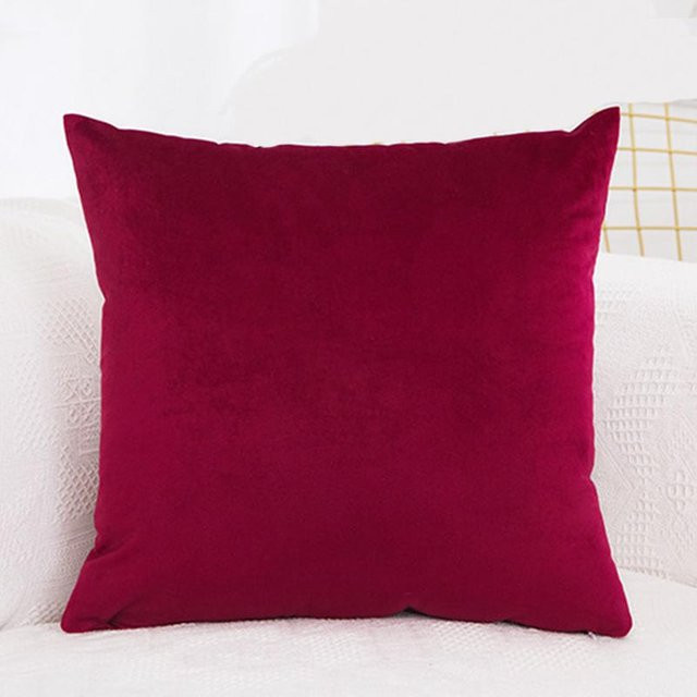 Yiran Furniture Kissenbezug aus Samt in Weinrot, B/B: 40 x 40 cm - Bild 1