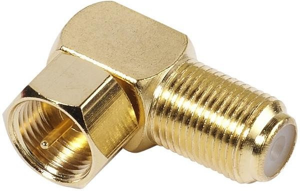 Vivanco SAT F Winkeladapter vergoldet gold - Bild 1