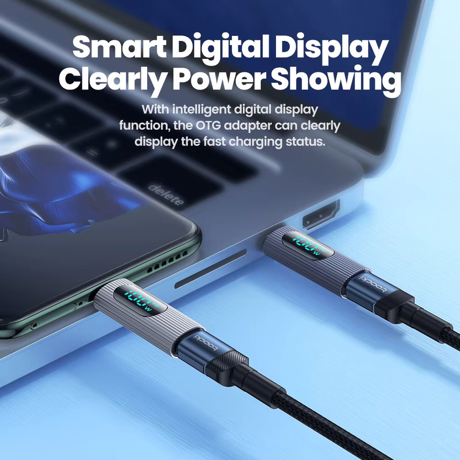 Toock USB-C auf Lightning Adapter OTG Konverter mit PD 20W Schnellladung und LED-Anzeige für iPhone und iPad - Bild 4