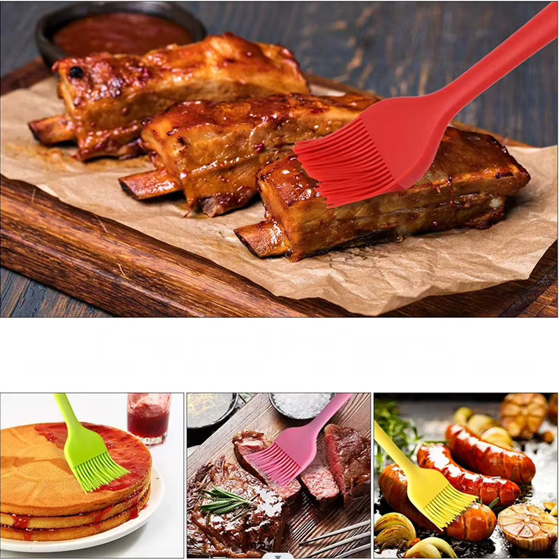 Hitzebeständige Silikon-Ölpinsel Backpinsel in Gelb für Küche und Grill - Bild 3