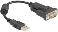 Delock USB 2.0 auf Seriell RS-232 Adapter, USB-A auf 9-polig, Schwarz - Bild 1