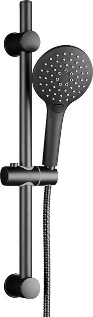 SCHÜTTE Duschset RAVEN Duschsystem mit Regendusche und Handbrause aus Edelstahl in Schwarz matt - Bild 1