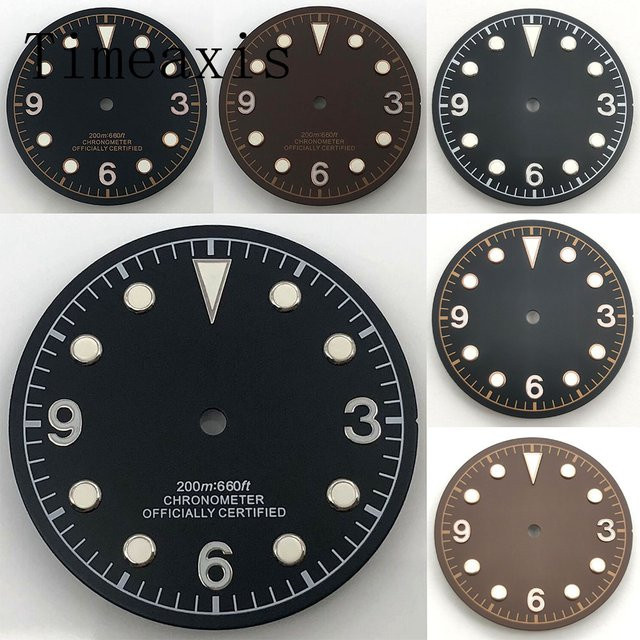 Timeaxis Zifferblatt, 30,5 mm, Schwarzbraun, Unisex - Bild 1