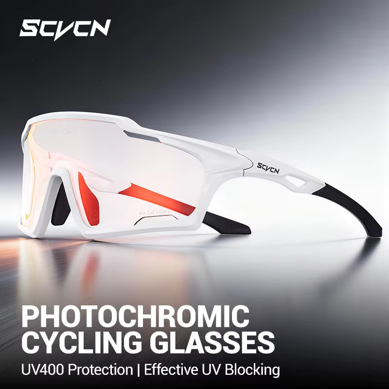 SCVCN Sportsonnenbrille, Vollrand, weiß, Unisex - Bild 3