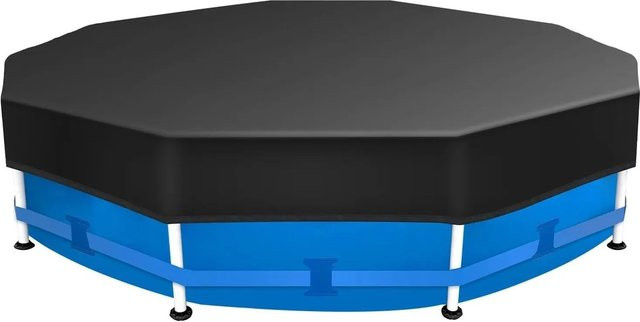 Sekey Poolabdeckung rund aus Polyester in Blau und Schwarz mit Durchmesser: 457 cm - Bild 1