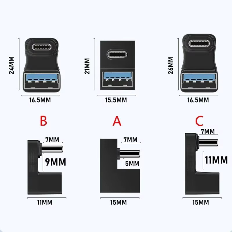 BSN USB-C auf USB 3.1 OTG-Adapter für Datenübertragung mit 10 Gbit/s in Schwarz - Bild 6