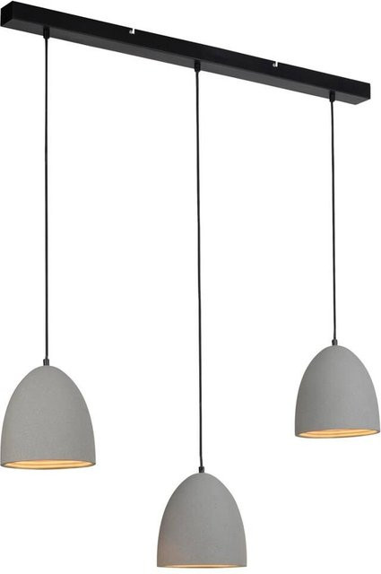 Paul Neuhaus Pendelleuchte Eton 2233-22 in Grau aus Beton und Eisen, B/H/T: 21 x 120 x 100 cm, E27, 3 Brennstellen, Industrial Design - Bild 2