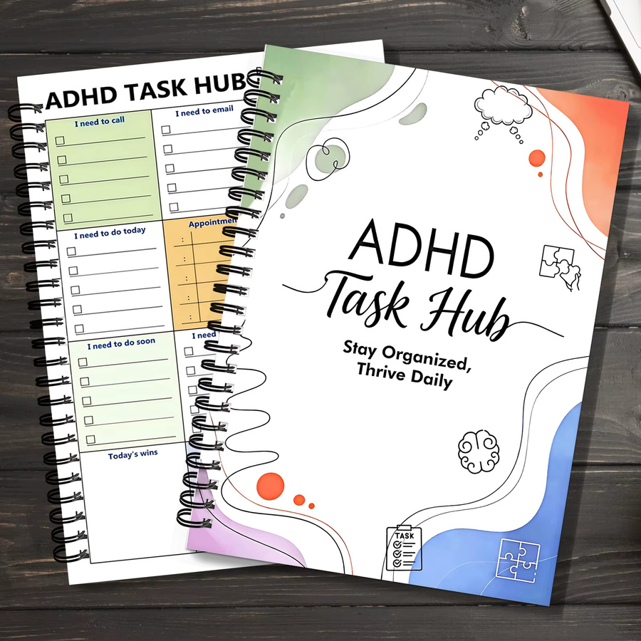 ADHS-Planer für Fokus und Produktivität mit farbcodierten Abschnitten, Daily Aufgabenmanagement-Zentrum, Softcover, Mehrfarbig - Bild 3