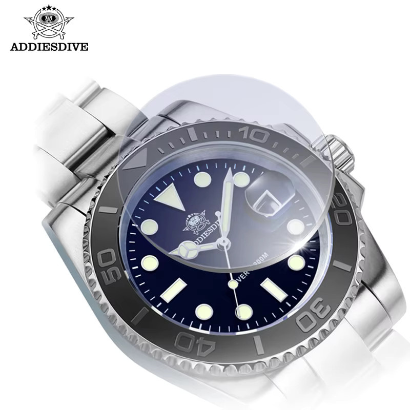 ADDIESDIVE Armbanduhr, Quarz, Edelstahl, Keramiklünette, Herren - Bild 3