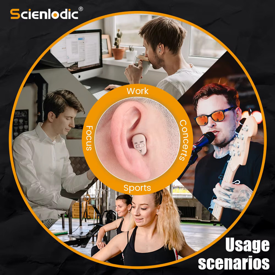 Scienlodic Unsichtbares digitales ITE-Mini-Hörgerät für mäßigen bis schweren Hörverlust als Tonverstärker - Bild 6