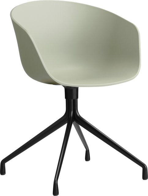 HAY About A Chair AAC 20 Drehstuhl mit Armlehnen in Grün aus Kunststoff und Aluminium mit mattem Finish - Bild 1