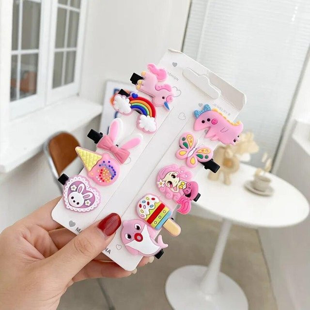 Haarspangen Einhorn, 10er Set, Kinder - Bild 1
