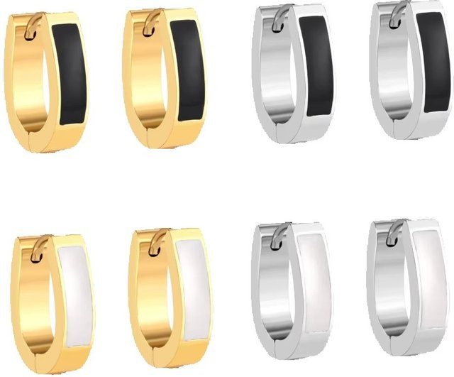 LUXUKISSKIDS Creolen, Edelstahl, Gold, Unisex - Bild 1
